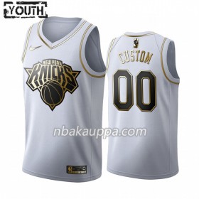 New York Knicks Custom Nike 2019-2020 Valkoinen Golden Edition Pelipaidat Swingman - Lasten